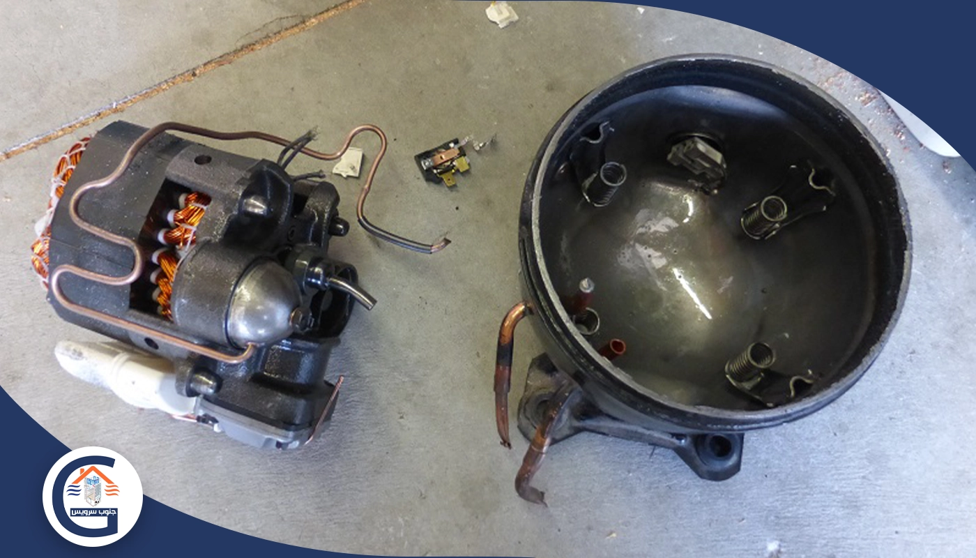 اجزای کمپرسور و موتور یخچال